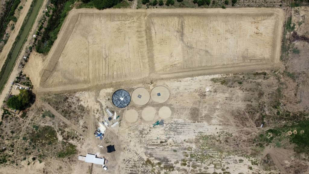 Vista aerea de campo de cultivo